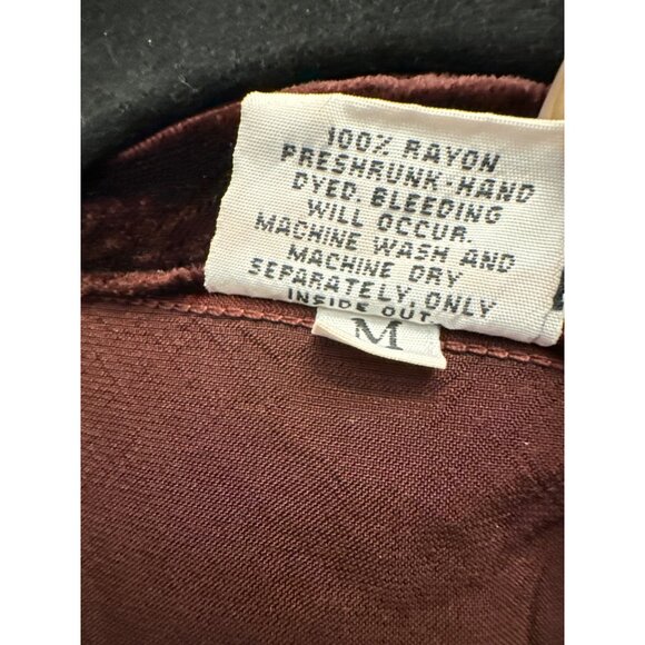 CP Shades Vintage Medium Velvet Asymmetrical Button-Up Jacket Burgundy OVERSIZED - Picture 4 of 6